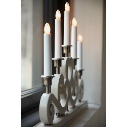 Markslöjd 706453 - Bougeoir de Noël ENEBY 5xE10/3W/230V beige/laiton