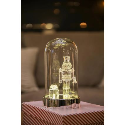Markslöjd 706526 - Décoration de Noël à LED ISLA LED/0,12W/3xAA chrome brillant/casse-noisette