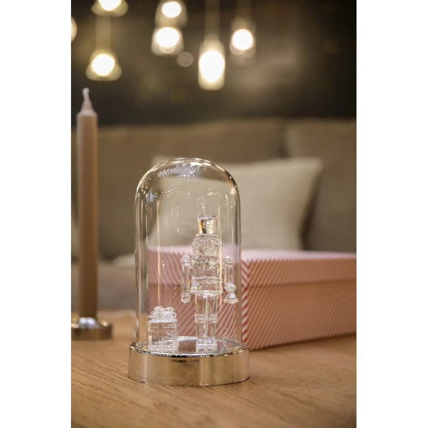 Markslöjd 706526 - Décoration de Noël à LED ISLA LED/0,12W/3xAA chrome brillant/casse-noisette