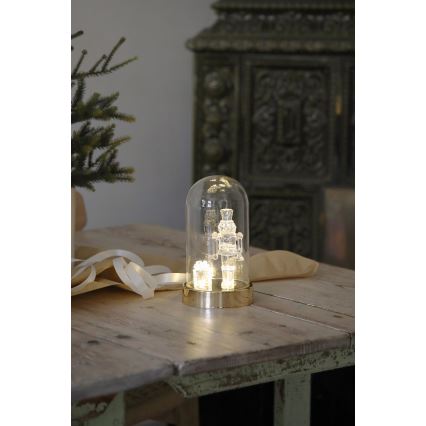 Markslöjd 706527 - Décoration de Noël LED ISLA LED/0,12W/3xAA laiton/casse-noisette