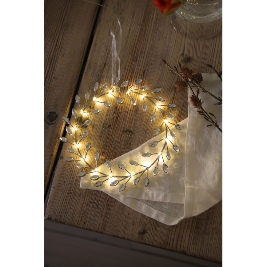 Markslöjd 706557 - Décoration de Noël LED ARIA LED/3,12W/2xAA argentée