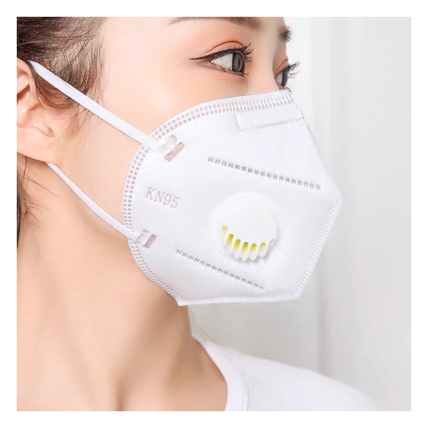 Masque 5 couches avec valve d'expiration classe KN95 (FFP2), fibre de carbonne