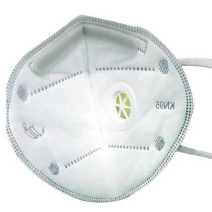 Masque 5 couches avec valve d'expiration classe KN95 (FFP2), fibre de carbonne
