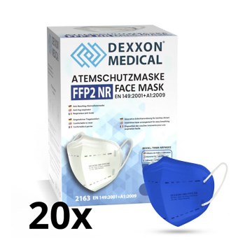 Masque DEXXON MEDICAL FFP2 NR Bleu foncé 20pcs