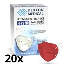 Masque DEXXON MEDICAL FFP2 NR Rouge 20pcs