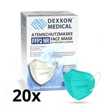 Masque DEXXON MEDICAL FFP2 NR Turquoise 20pcs