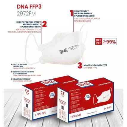 Masque DNA FFP3 NR CE 2163 Medical 25pcs