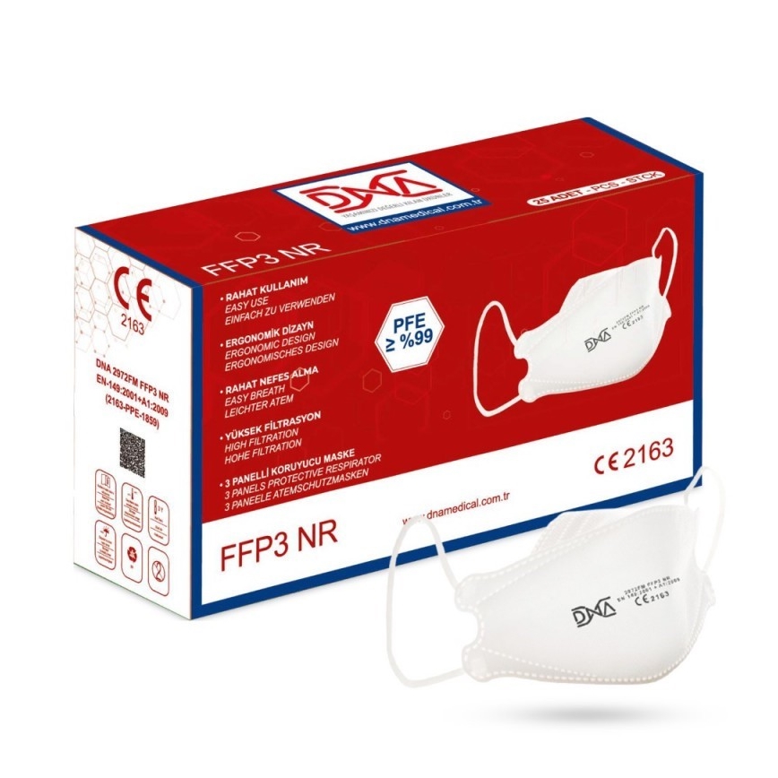 Masque DNA FFP3 NR CE 2163 Medical 25pcs