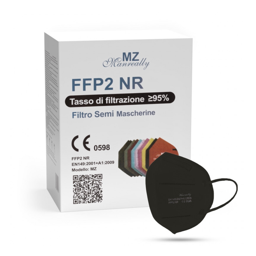 Masque FFP2 NR CE 0598 noir 1pc