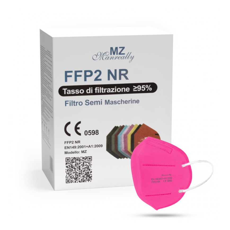 Masque FFP2 NR CE 0598 rose foncé 1pc