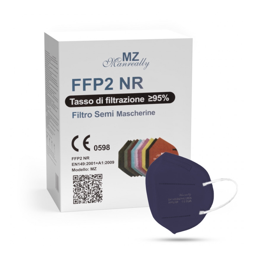Masque FFP2 NR CE 0598 violet foncé 1pc