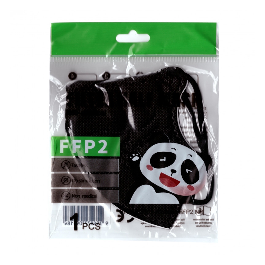 Masque FFP2 NR noir 50pcs taille enfant