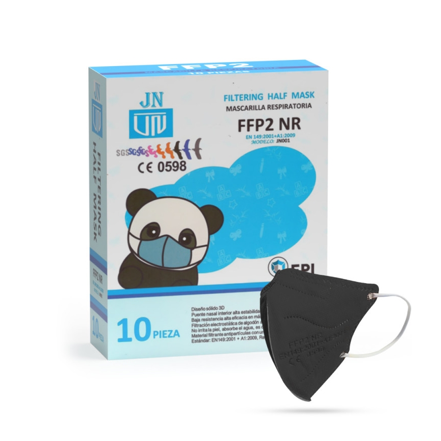 Masque FFP2 NR noir 50pcs taille enfant