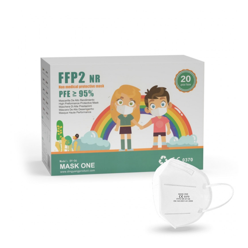 Masque Mask One FFP2 NR - CE 0370 blanc 1pc taille enfant