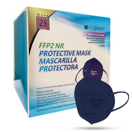 Masque Media Sanex FFP2 NR / KN95 Bleu foncé 1pc