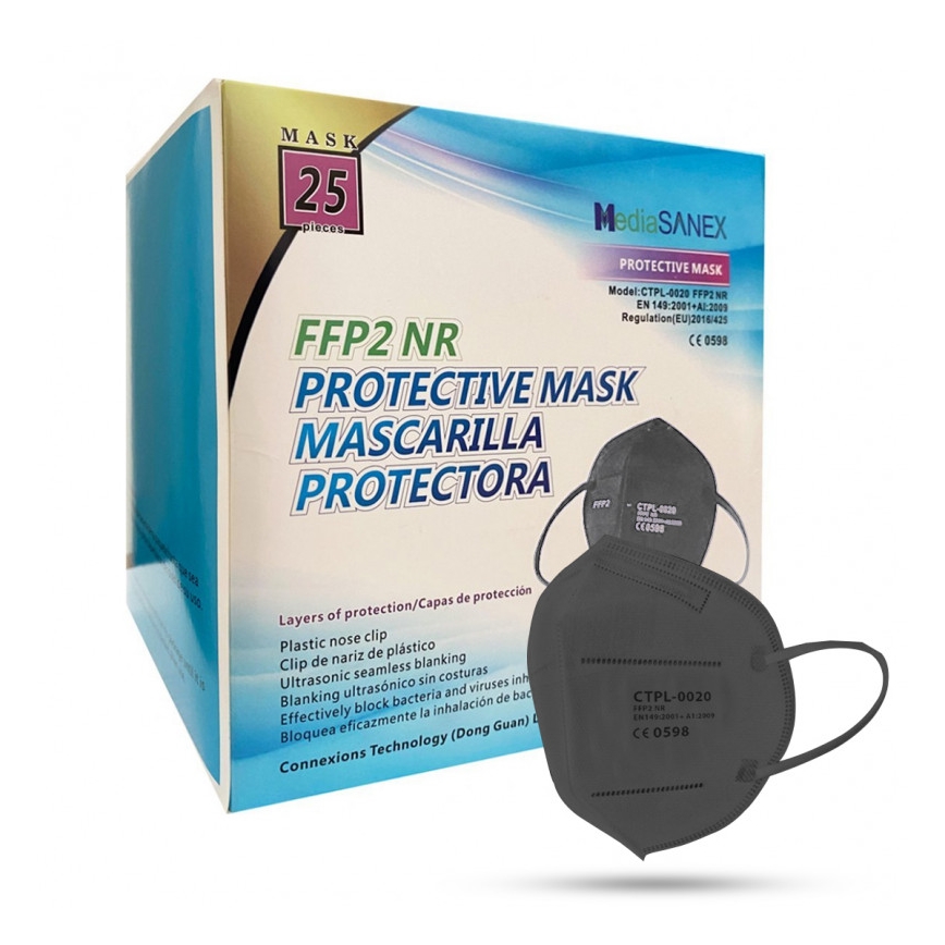 Masque Media Sanex FFP2 NR / KN95 Gris 50pcs