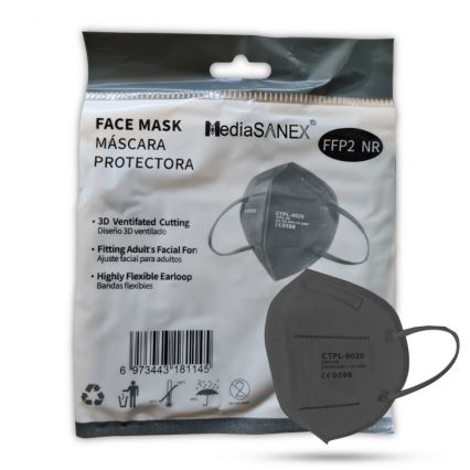 Masque Media Sanex FFP2 NR / KN95 Gris 50pcs