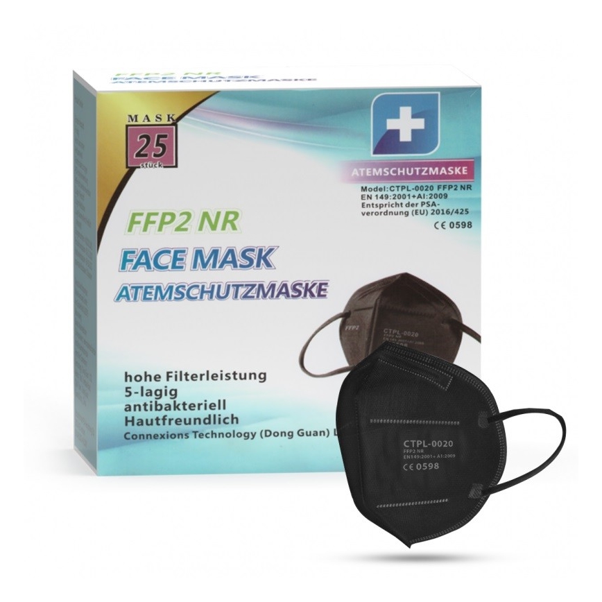 Masque Media Sanex FFP2 NR / KN95 Noir 1 pc