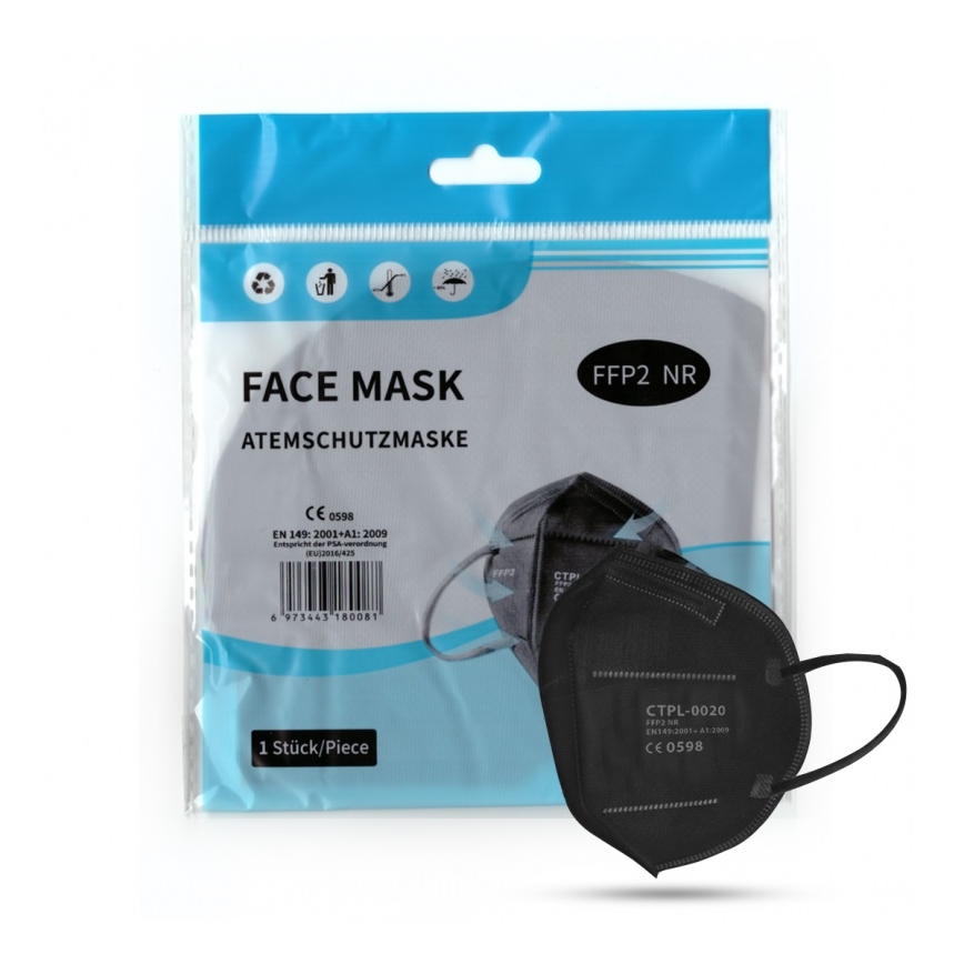 Masque Media Sanex FFP2 NR / KN95 Noir 1 pc