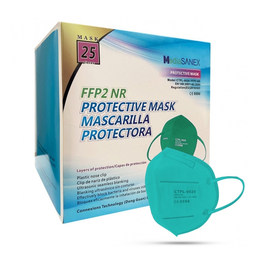 Masque Media Sanex FFP2 NR / KN95 turquoise 1pc