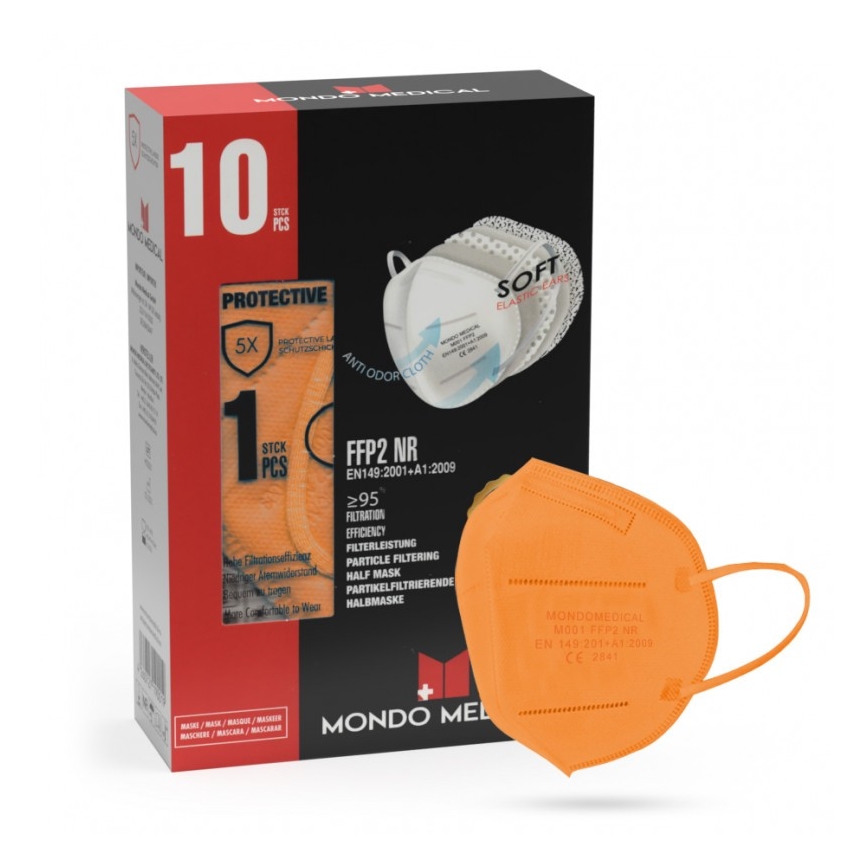 Masque Mondo Medical FFP2 NR orange 1pc