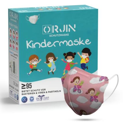 Masque taille enfant FFP2 Kids NR CE 0370 Fille rose 1pc