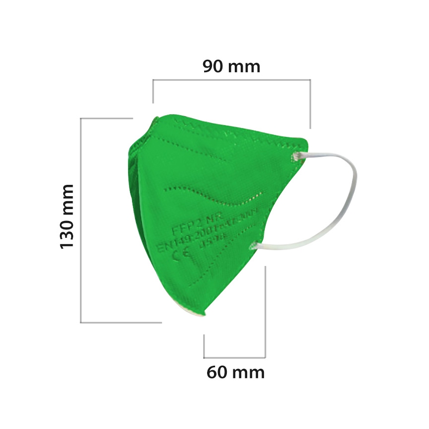 Masque taille enfant FFP2 NR Kids vert 20pcs