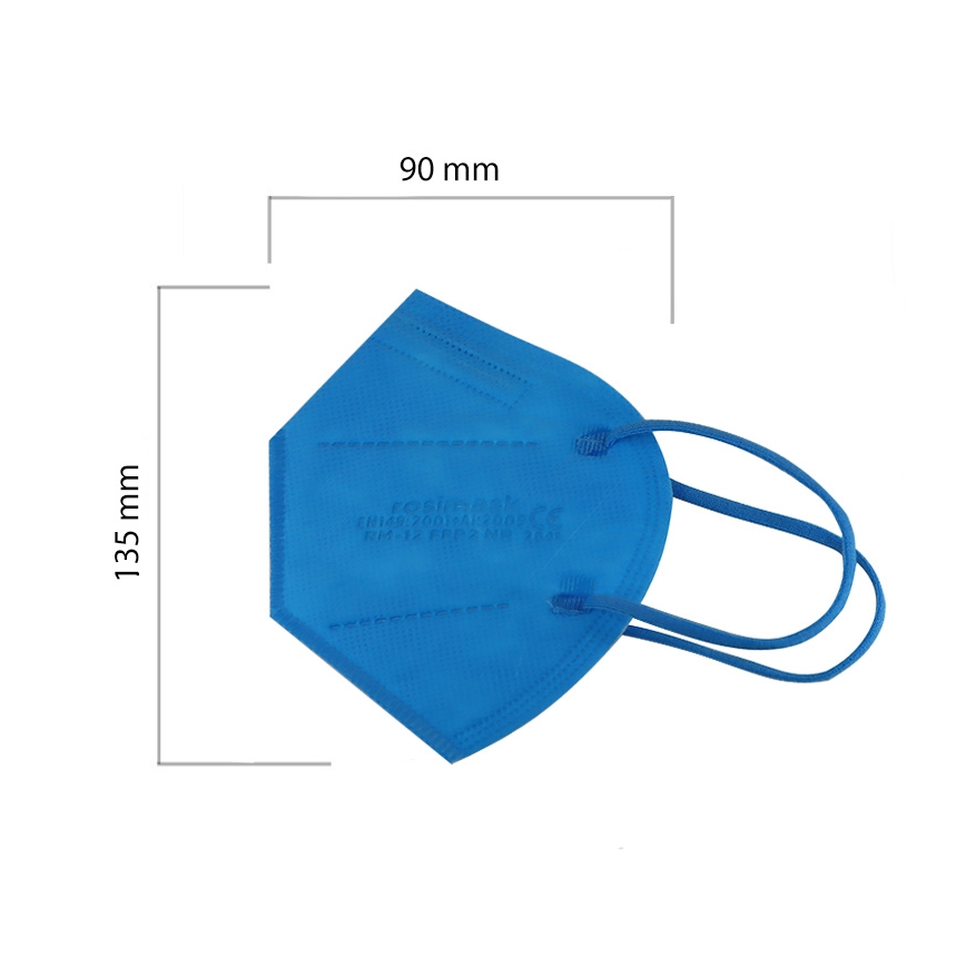 Masque taille enfant FFP2 ROSIMASK MR-12 NR bleu 1pc