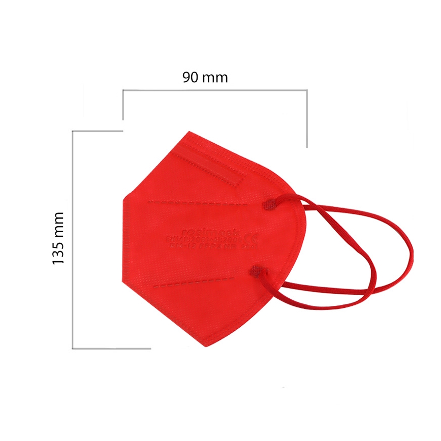 Masque taille enfant FFP2 ROSIMASK MR-12 NR rouge 50pcs
