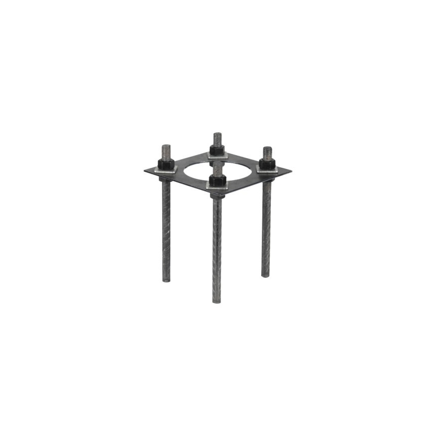 Mât métallique BASE 4 m pour éclairage extérieur, Ø 60 mm, noir