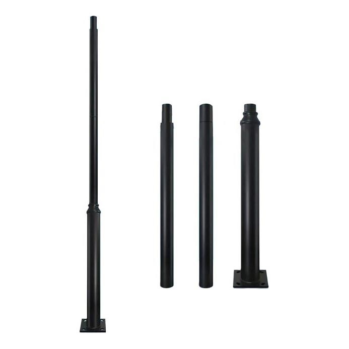 Mât métallique pour éclairage extérieur BASE, 3 m, noir