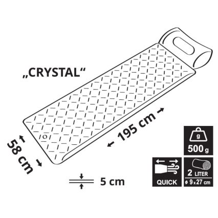 Matelas gonflable de camping 500 g gris