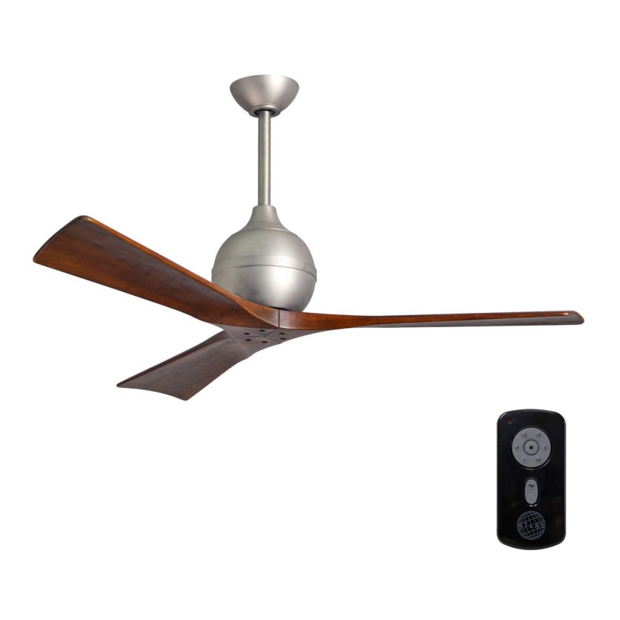 Matthews VEN-IR3-60 - Ventilateur de plafond IRENE 60″ nickel mat/noyer