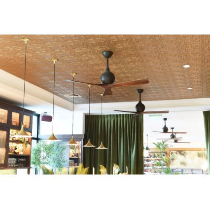 Matthews VEN-IR3-60 - Ventilateur de plafond IRENE 60″ nickel mat/noyer