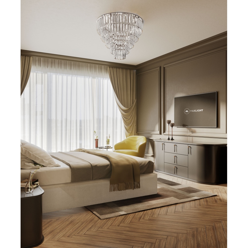 MAXLIGHT C0137 - Plafonnier MONACO 15xG9/40W/230V d. 60 cm chrome brillant