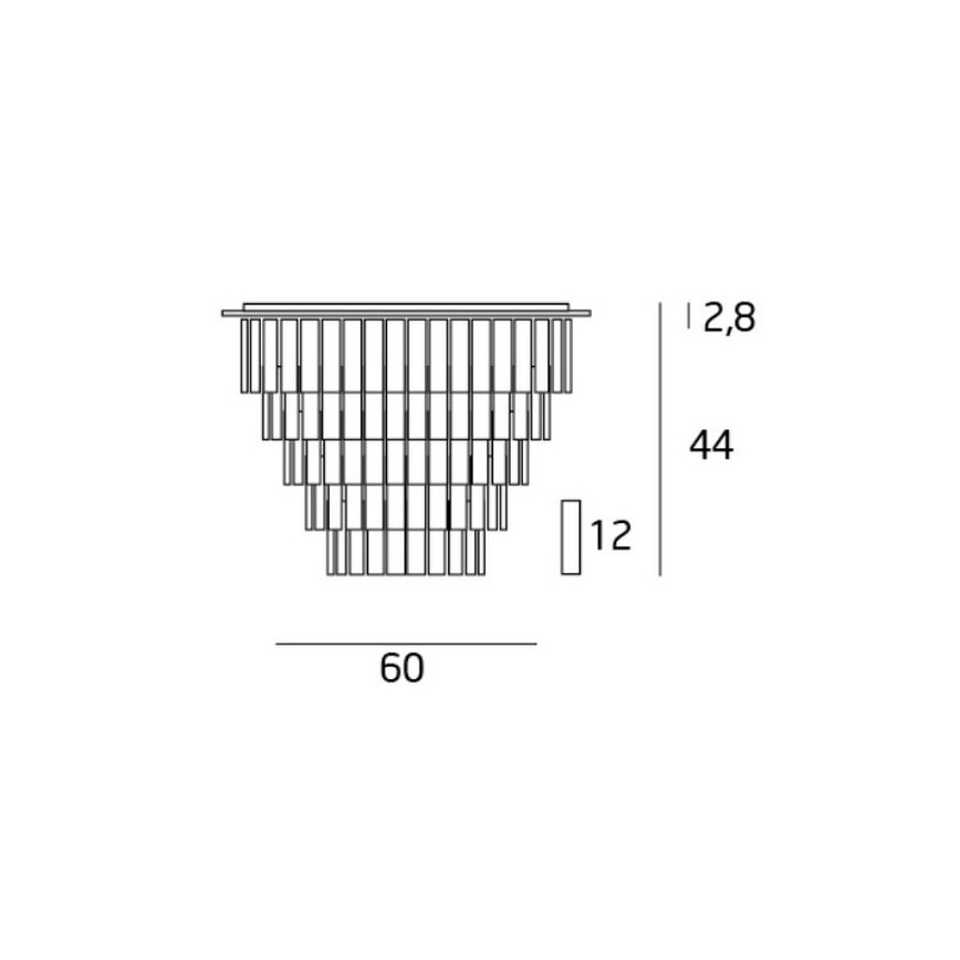 MAXLIGHT C0137 - Plafonnier MONACO 15xG9/40W/230V d. 60 cm chrome brillant