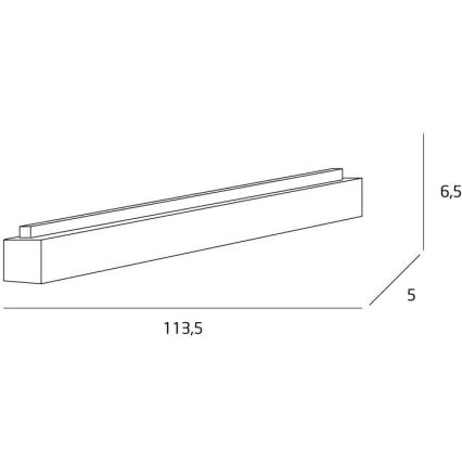 MAXLIGHT C0175 - Plafonnier LINEAR LED/36W/230V 113,5 cm noir