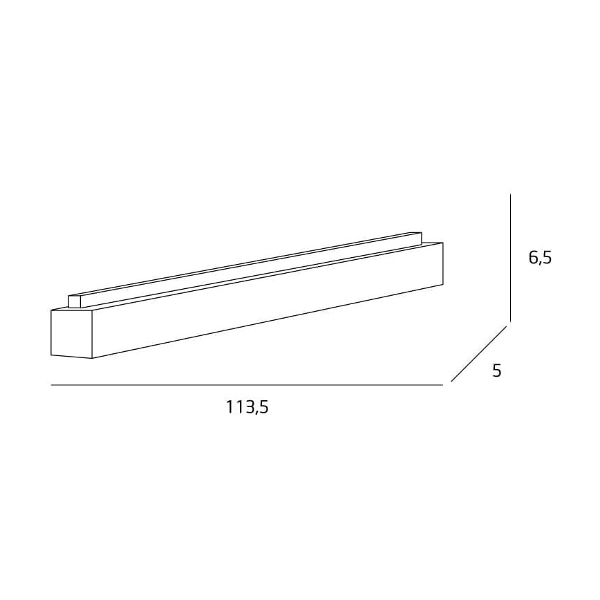 MAXLIGHT C0175 - Plafonnier LINEAR LED/36W/230V 113,5 cm noir