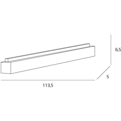 MAXLIGHT C0175D - Plafonnier à intensité variable LINEAR LED/36W/230V 113,5 cm noir