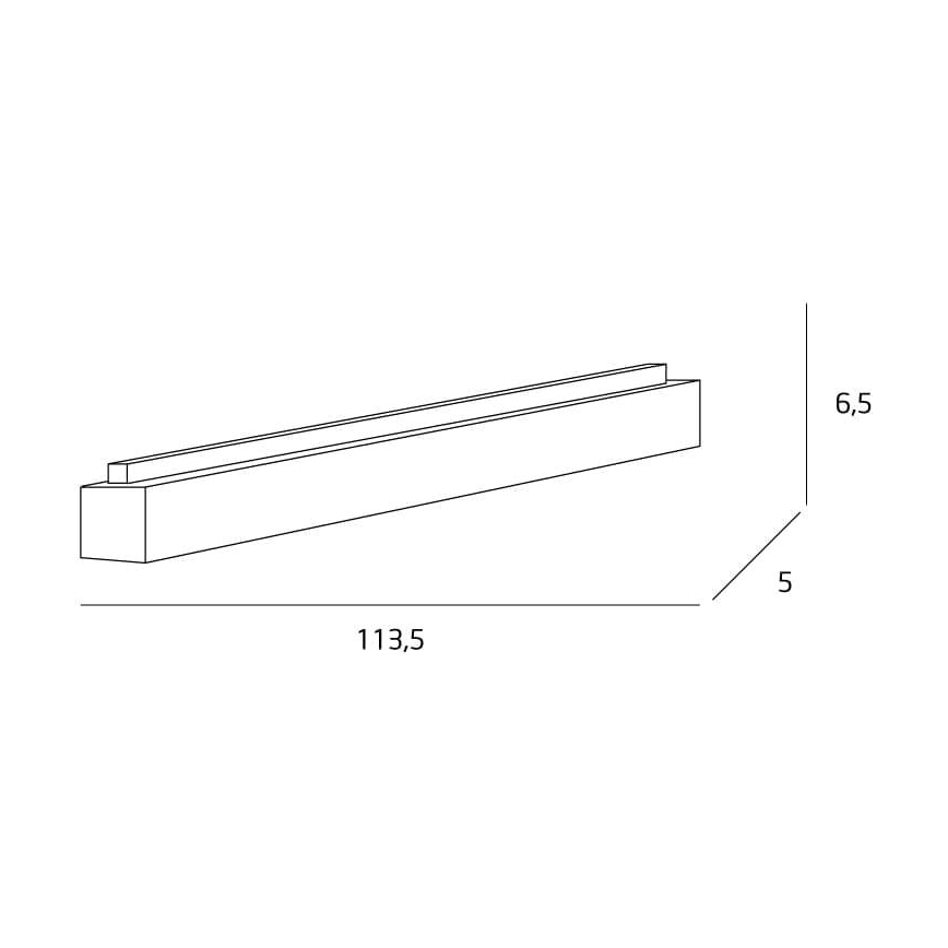 MAXLIGHT C0175D - Plafonnier à intensité variable LINEAR LED/36W/230V 113,5 cm noir