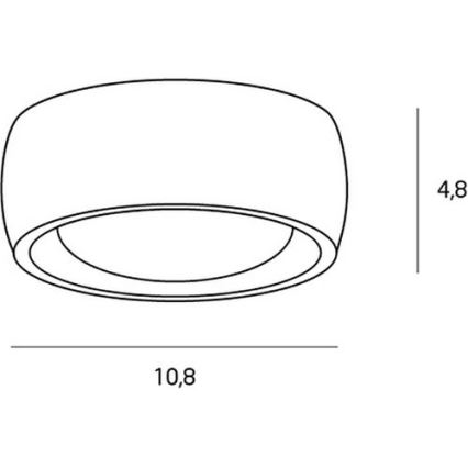 MAXLIGHT C0204 - Plafonnier salle de bain KODAK LED/8W/230V d. 10,8 cm IP44 noir