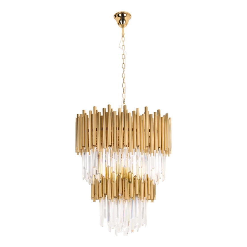 MAXLIGHT P0283 - Suspension chaîne VOGUE 16xE14/40W/230V d. 60 cm doré