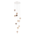 MAXLIGHT P0526D - Suspension filaire à intensité variable PALLONCINI 11xLED/6W/230V d. 45 cm transparent/beige/fumé