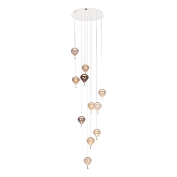 MAXLIGHT P0526D - Suspension filaire à intensité variable PALLONCINI 11xLED/6W/230V d. 45 cm transparent/beige/fumé
