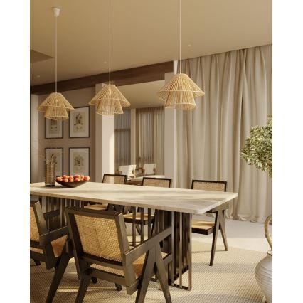 MAXLIGHT P0578 - Suspension filaire AMALFI 1xE27/15W/230V d. 45 cm beige