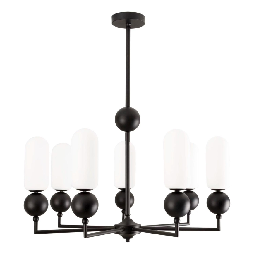 MAXLIGHT P0632 - Suspension sur tige NOVA 7xG9/7W/230V Ø 70 cm noire