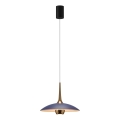 MAXLIGHT P0675 - Suspension LED sur câble MANUKA LED/12W/230V Ø 28 cm doré/bleu