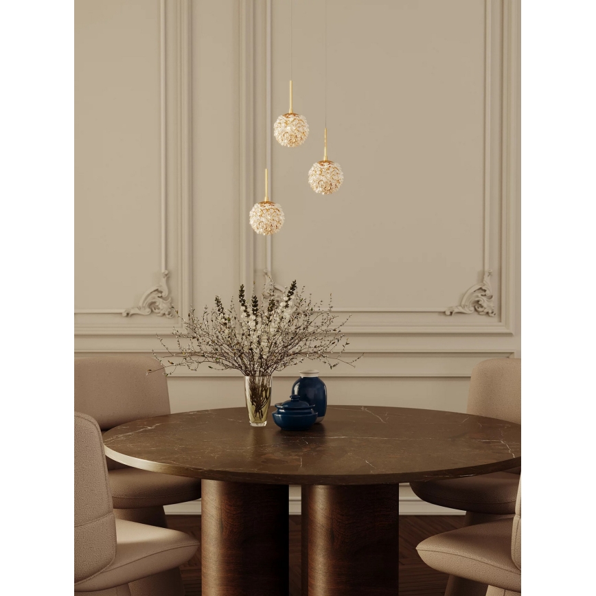 MAXLIGHT P0679 - Suspension sur câble RITA 1xG9/5W/230V Ø 12 cm dorée
