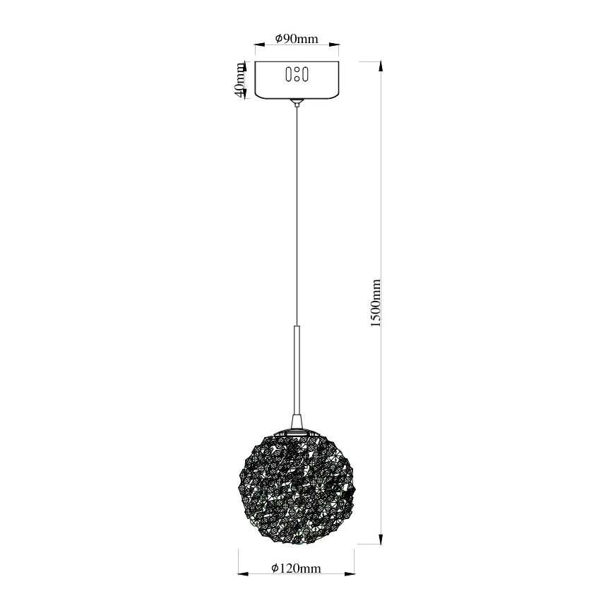 MAXLIGHT P0679 - Suspension sur câble RITA 1xG9/5W/230V Ø 12 cm dorée