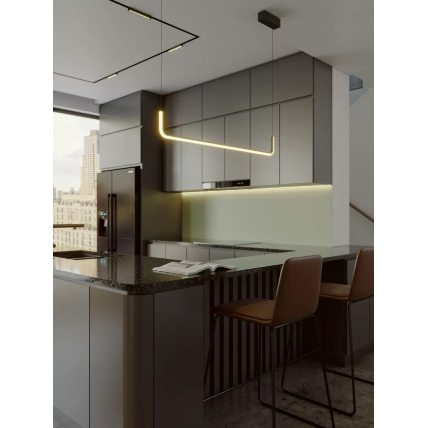 MAXLIGHT PO644 - Suspension LED sur câble URUS LED/17W/230V noir